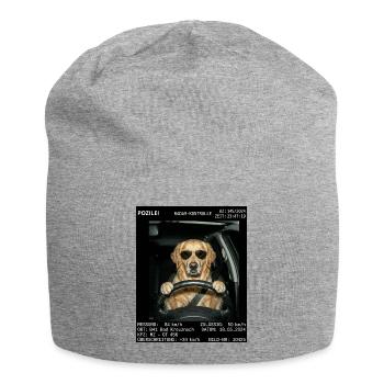 Hund Radar Kontrolle Blitzer - Jersey-Beanie - Grau meliert - Vorne
