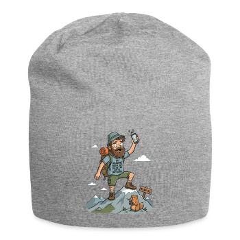 Wandern Empfang Gipfel Humor - Jersey-Beanie - Grau meliert - Vorne