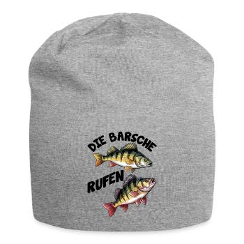 Barsch Angeln - Jersey-Beanie - Grau meliert - Vorne