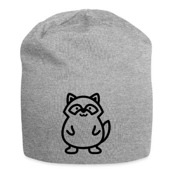 Waschbär - Jersey-Beanie - Grau meliert - Vorne