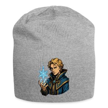 Magicien de glace avec sort de givre - Bonnet en jersey - gris chiné - Devant