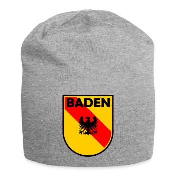 Baden Wappen Schild mit Adler - Jersey-Beanie - Grau meliert - Vorne