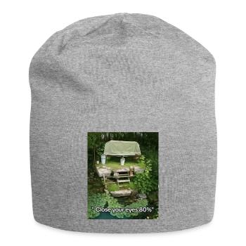 Eyes 80% garden idyll - Jersey Beanie - heather grey - Front