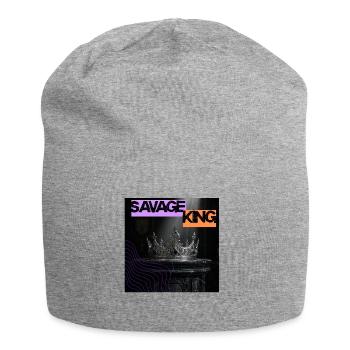 Savage king : Crown - Jersey Beanie - heather grey - Front