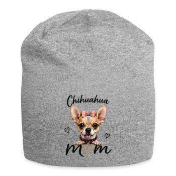 Chihuahua Mom – Gift for Chihuahua Fans - Jersey Beanie - heather grey - Front