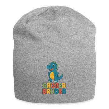 Dinosaurier Großer Bruder - Jersey-Beanie - Grau meliert - Vorne