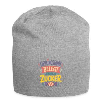 Lieblingstante Belegt durch Zucker - Jersey-Beanie - Grau meliert - Vorne