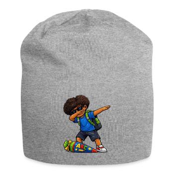 Dabbing ABC-Schütze Afro - Jersey-Beanie - Grau meliert - Vorne