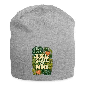 Jungle State of Mind – Tropische Pflanzen - Jersey-Beanie - Grau meliert - Vorne