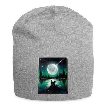 Moon - Jersey Beanie - heather grey - Front