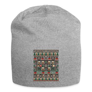 Weihnachts Kneipen Strickdesign Darts - Jersey-Beanie - Grau meliert - Vorne