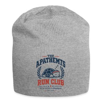 Run Club Schildkröte Motiv - Jersey-Beanie - Grau meliert - Vorne
