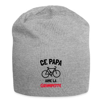 Ce papa aime la grimpette humour vélo sexe - Bonnet en jersey - gris chiné - Devant
