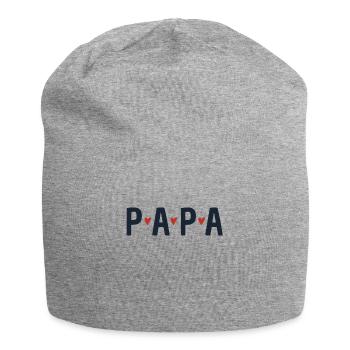papa coeur - Bonnet en jersey - gris chiné - Devant