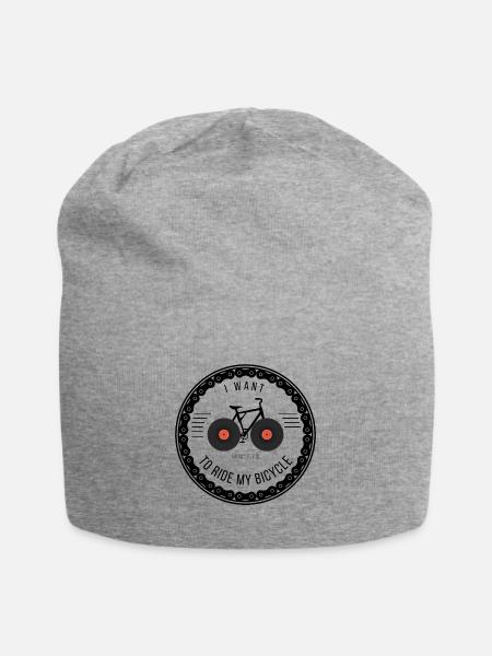 Fahrrad - Jersey-Beanie - Grau meliert