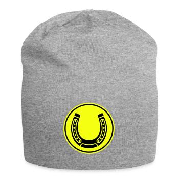 Hufeisen Symbol - Jersey-Beanie - Grau meliert - Vorne