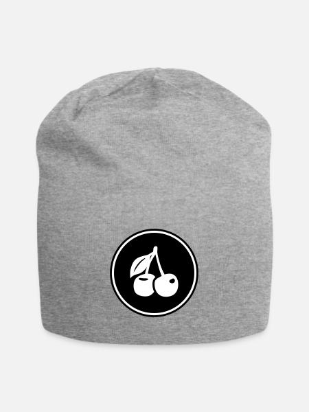 Kirschen symbol - Jersey-Beanie - Grau meliert