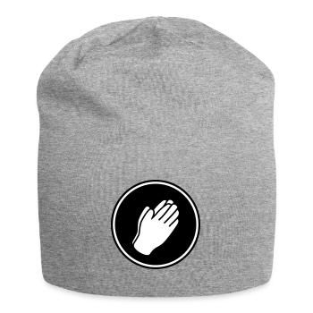 Icône des mains - Bonnet en jersey - gris chiné - Devant