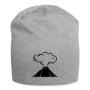 Icône de volcan - Bonnet en jersey - gris chiné - Devant