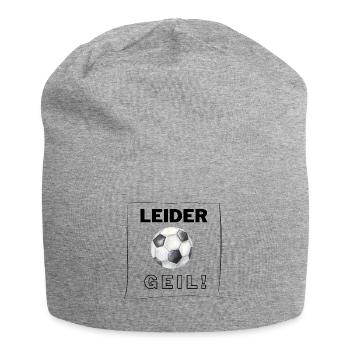 Fußball - Leider geil! - Jersey-Beanie - Grau meliert - Vorne