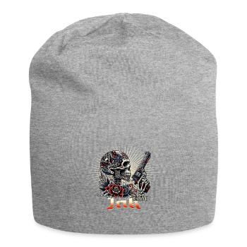 "Eternal Rebel: Die Kunst der Unsterblichkeit" - Jersey-Beanie - Grau meliert - Vorne