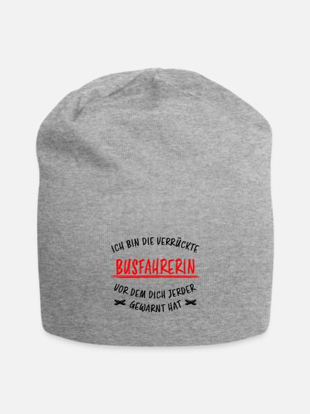 Busfahrerin Lustig Spruch Beruf Linienbus Geschenk - Jersey-Beanie - Grau meliert