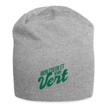 Verts 100 % vert stéphanois football st étienne - Bonnet en jersey - gris chiné - Devant