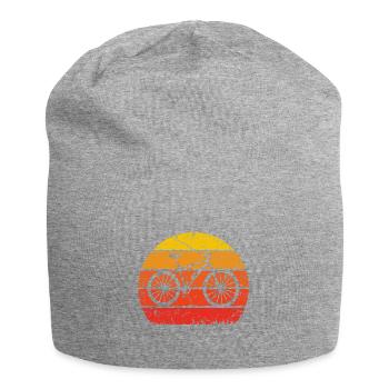 Vintage Sonne und E-Bike - - Jersey-Beanie - Grau meliert - Vorne
