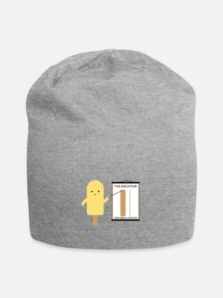 Humour de squelette de colonne vertébrale - Bonnet en jersey - gris chiné