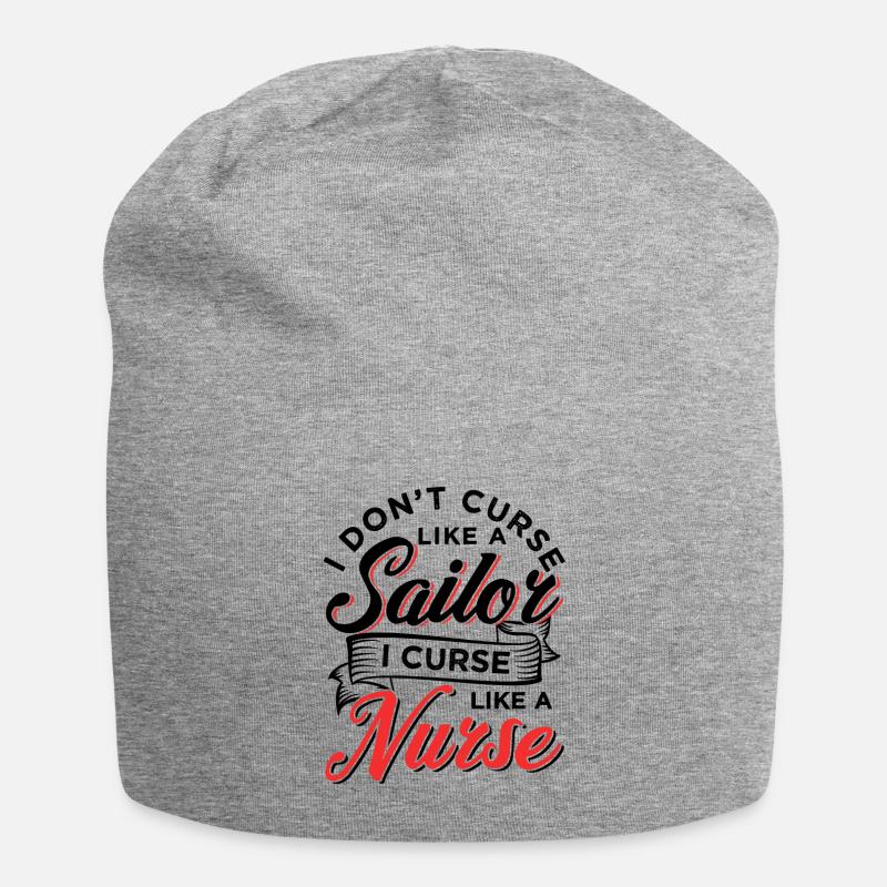 Malédiction comme une infirmière - Bonnet en jersey - gris chiné
