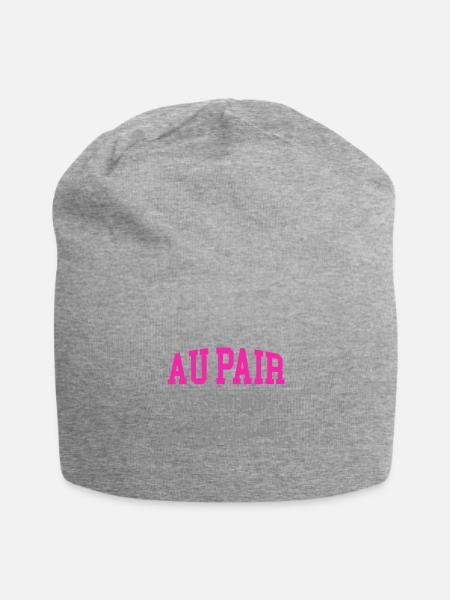 Au Pair Es ist Französisch für Awesome - Jersey-Beanie - Grau meliert