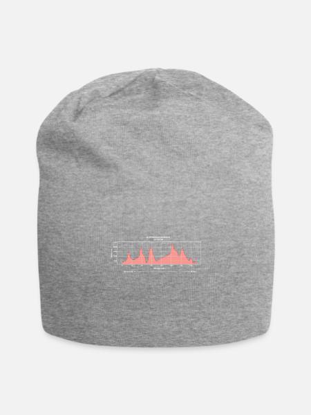 Alpenüberquerung Fernwanderweg E5 - Jersey-Beanie - Grau meliert
