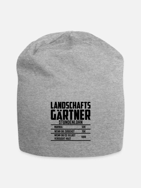 Landschaftsgärtner Gärtner Gärtnerei Gartenarbeit - Jersey-Beanie - Grau meliert