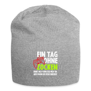 Gamer Zocken Zocker PC Konsole Teenager - Jersey-Beanie - Grau meliert - Vorne