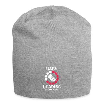Witziges Geschenk werdende Mutter baldige Geburt M - Jersey-Beanie - Grau meliert - Vorne