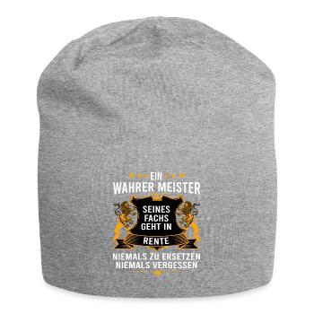 Ein wahrer Meister seines Fachs geht in Rente - Jersey-Beanie - Grau meliert - Vorne