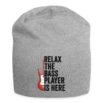 E-Bass Bass Bassist Bass-Gitarrist Geschenk - Jersey-Beanie - Grau meliert - Vorne