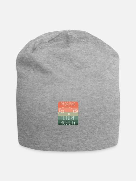 I'm driving future mobility - retro Elektroauto - Jersey-Beanie - Grau meliert