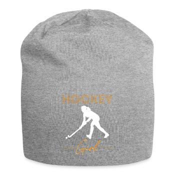 Hockey Mädchen Feldhockey Geschenk Feldhockey Spie - Jersey-Beanie - Grau meliert - Vorne