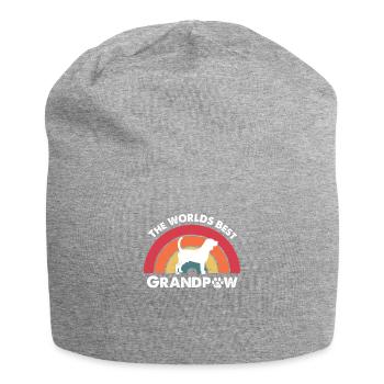 Retro Best Grandpaw Opa Beagle Hunde Geschenk - Jersey-Beanie - Grau meliert - Vorne