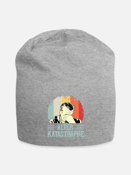 Retro Vintage Lustiger Spruch - Alter Katastrophe - Jersey-Beanie - Grau meliert