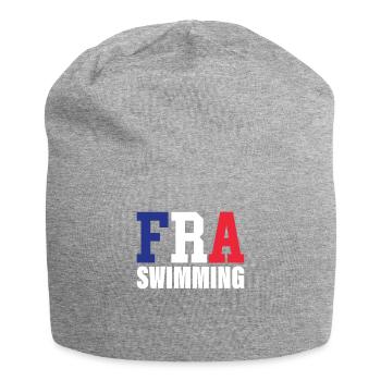 Swimming - FRA French Flag & Swimmers - - Jersey Beanie - heather grey - Front