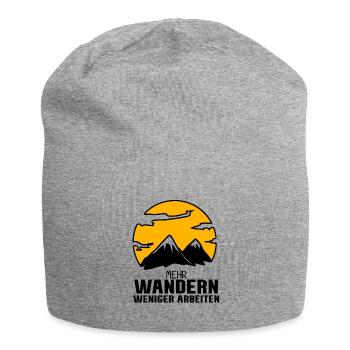 Berg Berge Berggipfel Gipfel Wandern Wanderer - Jersey-Beanie - Grau meliert - Vorne
