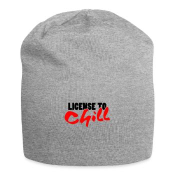 Lizenz zum Chillen - Chill - Jersey-Beanie - Grau meliert - Vorne
