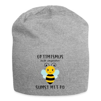 Biene Optimismus Sumsi mit Po - Jersey-Beanie - Grau meliert - Vorne