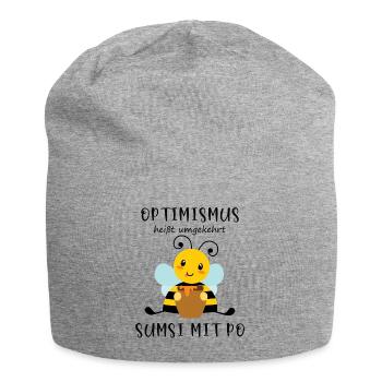 Biene Optimismus Sumsi mit Po - Jersey-Beanie - Grau meliert - Vorne