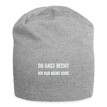 Du Hast Recht Und Ich Meine Ruhe - Jersey-Beanie - Grau meliert - Vorne