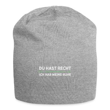 Du Hast Recht Und Ich Meine Ruhe - Jersey-Beanie - Grau meliert - Vorne