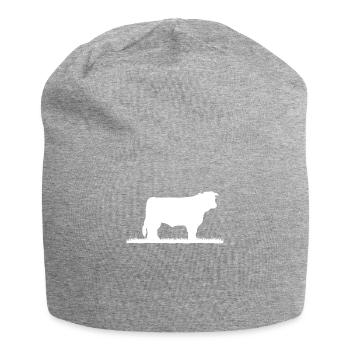 Hereford Rancher Hereford Cow - Jersey Beanie - heather grey - Front