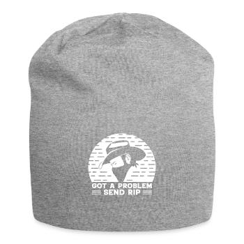 Have a problem Send Rip - Cowboy - Jersey Beanie - heather grey - Front